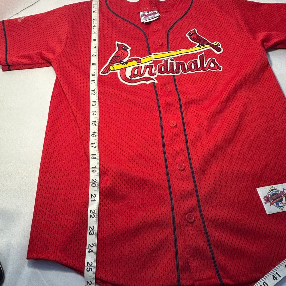 Majestic St Louis Cardinals Mark McGwire 25 Baseball Jersey Size Youth L Vintage - Picture 8 of 9